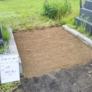 平川市碇ヶ関 お墓じまい 墓石撤去後の整地完了事例