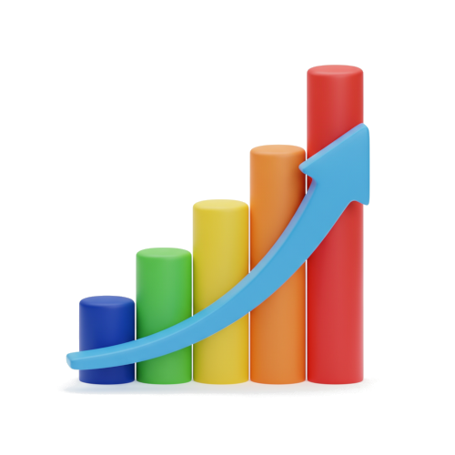 お墓じまいの実績を表す棒グラフのイメージ画像