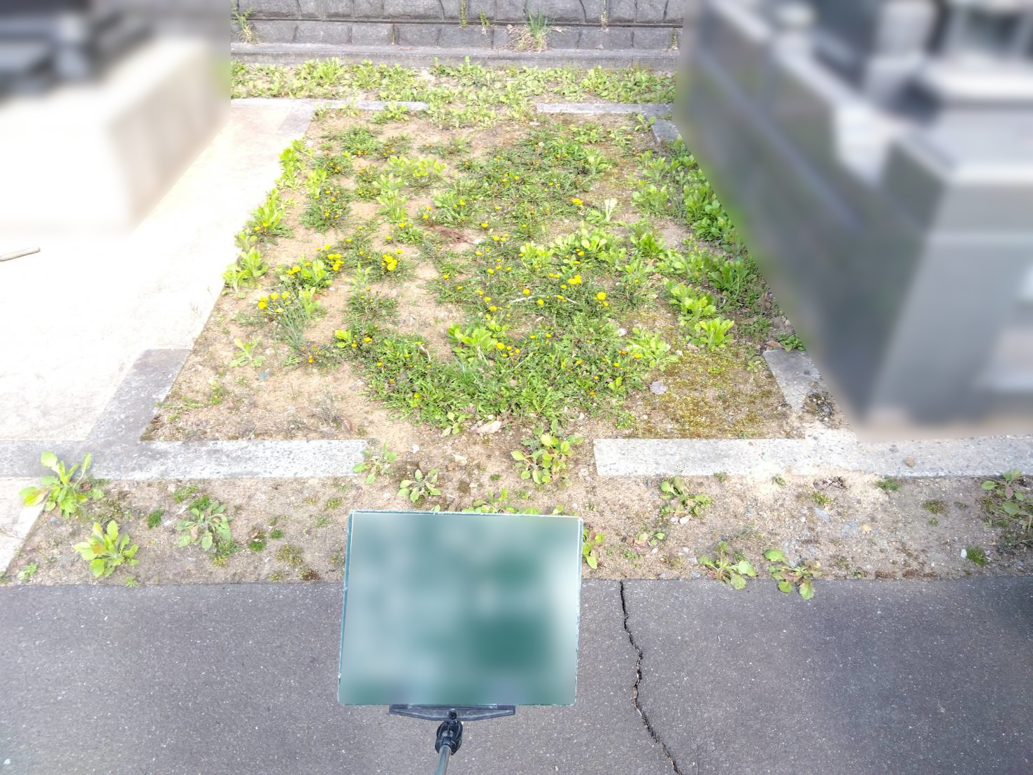 お墓が建つ前の墓地区画の様子(大鰐町営大鰐霊園内)